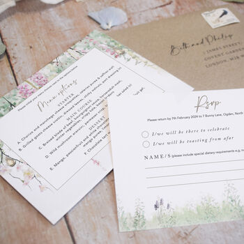 Whimsical Spring Concertina Wedding Invitations, 4 of 6