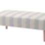 Hand Painted Upholstered Stripe Coffee Table Ottoman, thumbnail 11 of 12