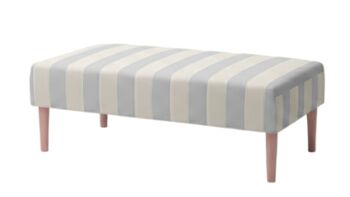 Hand Painted Upholstered Stripe Coffee Table Ottoman, 11 of 12
