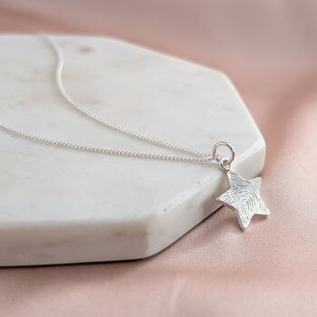 Dainty Star Fingerprint Necklace, 3 of 5