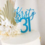 Name And Age Double Layered Cake Topper, thumbnail 1 of 7