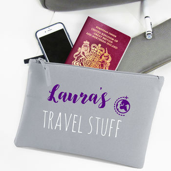 Personalised Travel Essentials Bag, 2 of 9