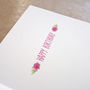 Personalised Rose Gold Glitter Letter Birthday Card, thumbnail 2 of 4