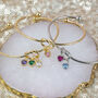Friendship Knot Bangle With Birthstone Hearts, thumbnail 6 of 10
