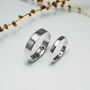 Personalised Couples Eternity Silver Matching Ring Set, thumbnail 6 of 12
