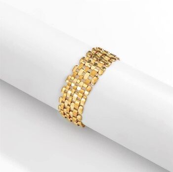 Wide Gold Plated Multilink Chain Bracelet, 4 of 7