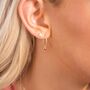 Birthstone Charm Personalised Hoop Earrings, thumbnail 3 of 7
