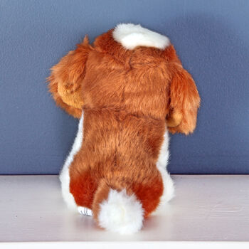 Mini King Charles Dog Soft Toy With Personalised Case, 2 of 5