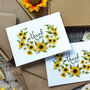 Sunflower Curl Thank You Cards And Envelopes, thumbnail 6 of 7