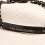 Personalised Men's Black Stainless Steel Chain ID Bracelet, thumbnail 2 of 2