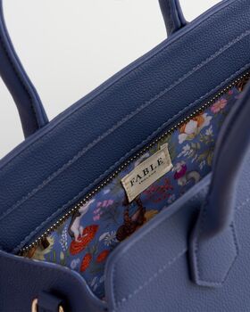 Catherine Rowe Pet Portraits Navy Structured Tote, 5 of 5