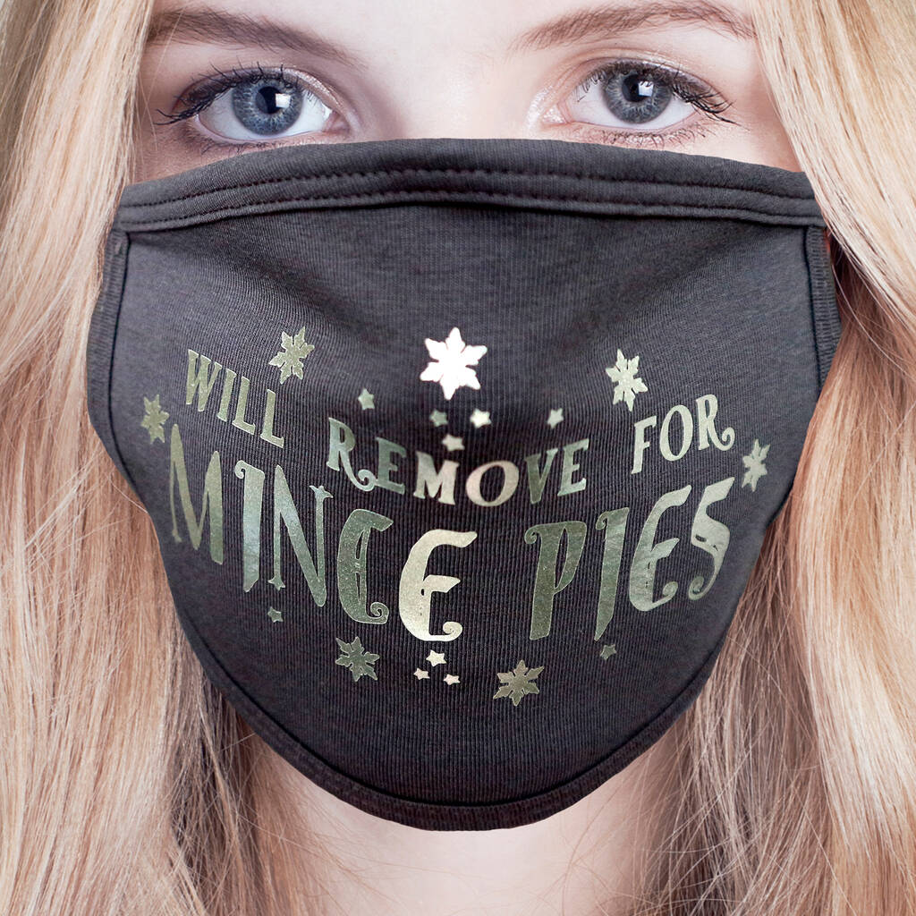 Unisex Christmas Slogan Face Mask, 1 of 8