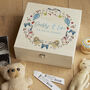 Personalised Hedgerow Wreath Wooden Memory Box, thumbnail 1 of 3