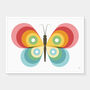 Rainbow Striped Butterfly Art Print, thumbnail 2 of 3