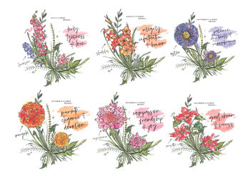 Birth Month Flower Print, 5 of 5
