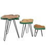 Set Of Three Planter Stands Wooden House Plant Display Tables, thumbnail 4 of 5