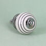 G Decor Dark Grey White Handmade Ceramic Door Knobs, thumbnail 6 of 6