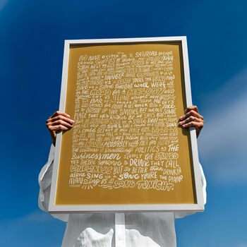 Piano Man Billy Joel, Song Lyrics Wall Art, 2 of 11