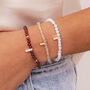 Aquamarine And Silver Beads Healing Crystals Bracelet Gift, thumbnail 5 of 6