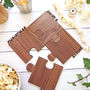 Set Of Four Personalised Cut Out Wooden Jigsaw Coasters, thumbnail 3 of 12