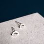 Sterling Silver Rainbow Stud Earrings, thumbnail 5 of 7