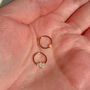 14k Solid Gold Opal And Diamond Daith / Septum Hoop, thumbnail 7 of 7