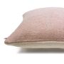 Misty Pink Double Faced Recycled Wool Square Cushion, thumbnail 3 of 6