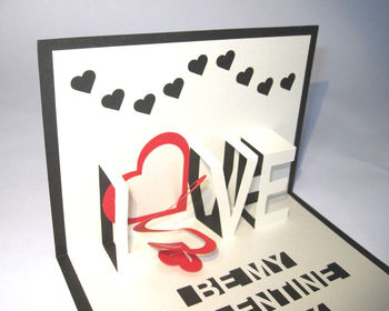 Love Heart Personalised Pop Up Valentine's Card, 3 of 5
