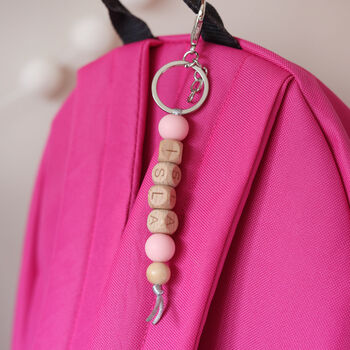 Custom Wooden Letter Bag Tag – Personalised Name Keyring, 2 of 6