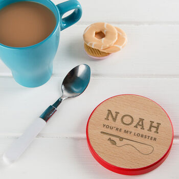 Personalised Tea Coffee Coaster Funny Fishing Gift For Dad, 8 of 8