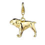 English Bulldog Gold Plated Sterling Silver Charm, thumbnail 2 of 6