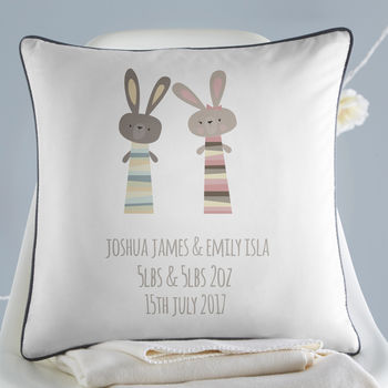 Personalised Twin Gift Cushion, 3 of 5