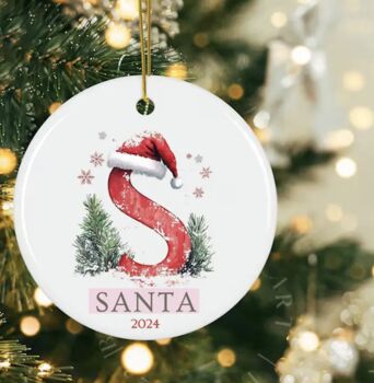 Ceramic Inital Christmas Ornament, 3 of 3