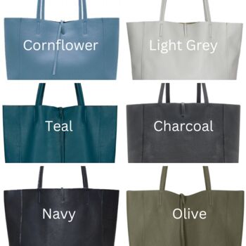 Personalised Real Leather Tote Bag, 10 of 12