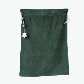 Large Santa Sack In Forest Green Or Red, 2 of 3