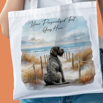 Personalised Wirehaired Pointer Griffon Dog Beach Walk Collection, 6 of 7