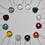 June Birthstone Crystal Gemstone Briolette Silk Cord Necklace, thumbnail 4 of 4