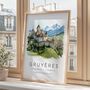 Switzerland City Travel Print Of Gruyeres, thumbnail 4 of 7
