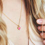 Gold Plated And Enamelled Heart Necklace, thumbnail 1 of 10