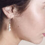 Swarovski Multi Size Pearl Diamante Wedding Earrings, thumbnail 2 of 3