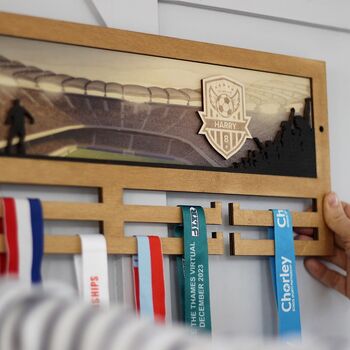 Football 3D Medal Hanger, 2 of 8