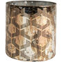 Deco Patterned Antique Mirror Glass Votive, thumbnail 3 of 3