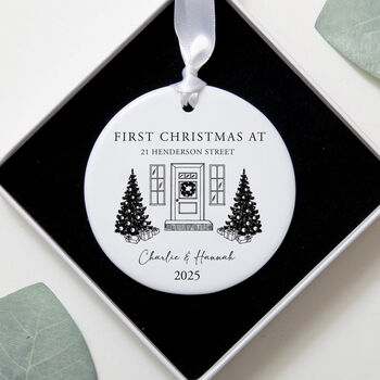 Personalised New Home First Christmas Ceramic Decoration, 3 of 4