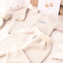 New Baby Pale Grey And Cream Knitted Outfit Gift Set, thumbnail 7 of 9