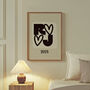 Personalised Couples Initials And Year Minimal Print, thumbnail 1 of 9