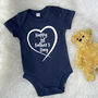 Happy 1st Father's Day In Heart Babygrow, thumbnail 5 of 10