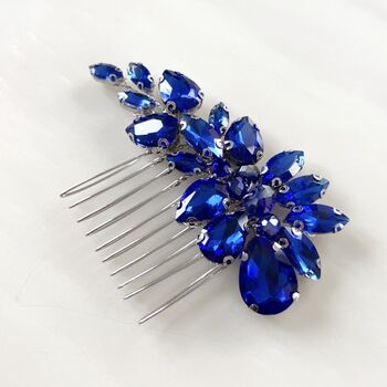 Delicate Blue Crystal Hair Comb, 2 of 5