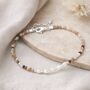 50th Birthday Sterling Silver Five Pearl Bead Bracelet, thumbnail 2 of 6