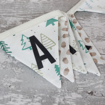 Woodland Nature Trees Personalised Bunting, 2 of 6