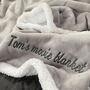 Personalised Grey And White Super Soft Blanket, thumbnail 2 of 12